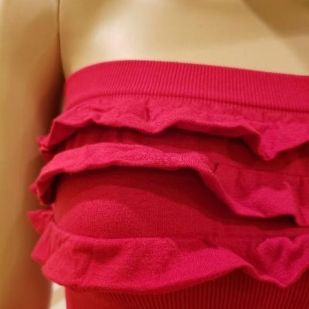 Stretchable Red Tank Top With - Picture 4 of 6